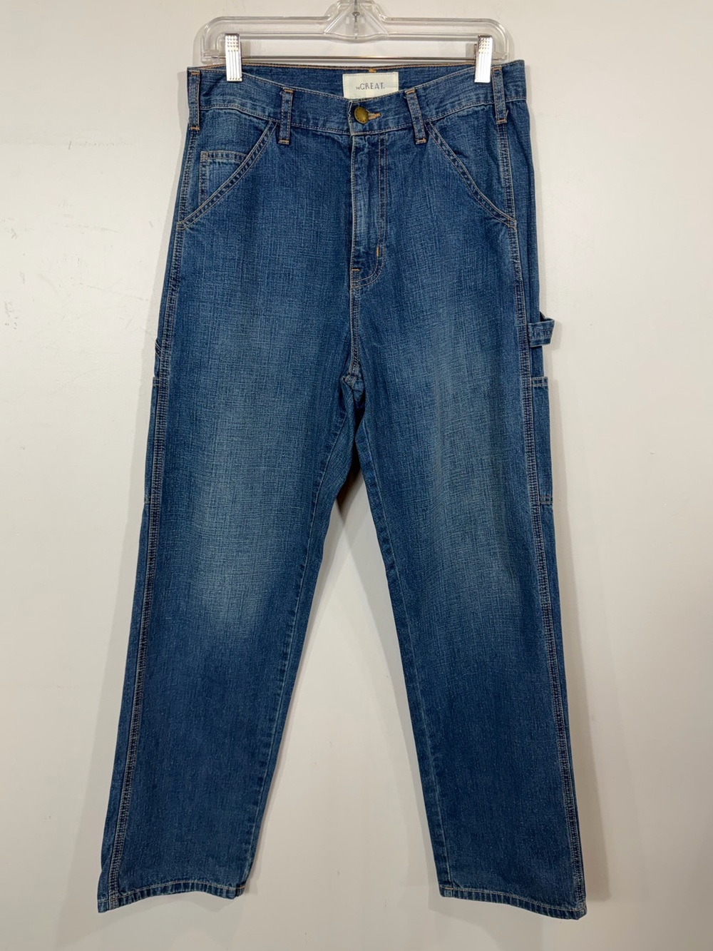 THE GREAT. Carpenter Pant Jeans Size 28 High Rise Utility Wide Leg Denim USA